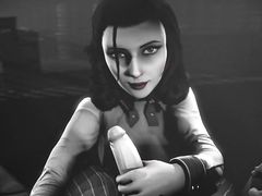 Красивая героиня компьютерной игры "BioShock" Элизабет ебется в ХХХ нарезке